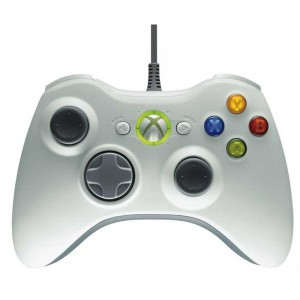 Original Microsoft Xbox 360 Wired Controller - Weiss - Xbox 360 Hardware