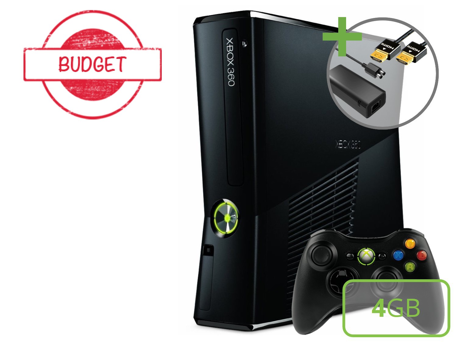Microsoft Xbox 360 Slim Starter Pack - 4GB Standard Edition - Budget Kopen | Xbox 360 Hardware
