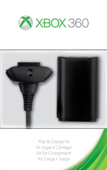 Originele Microsoft Xbox 360 Play & Charge Kabel - Zwart [Complete] - Xbox 360 Hardware